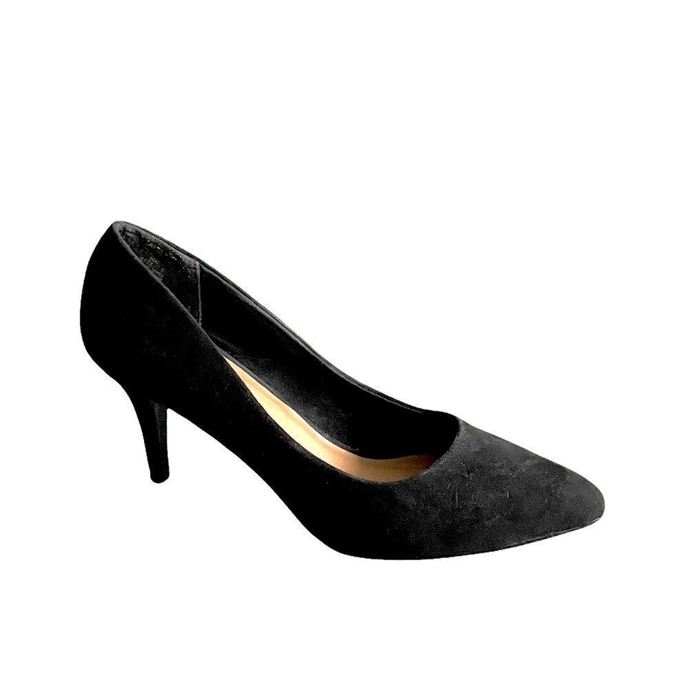 Steve Madden Black Suede Pointy Toe High Heel Pumps Size 7.5